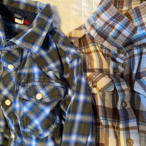 Lot of (4) 5T flannel button downs